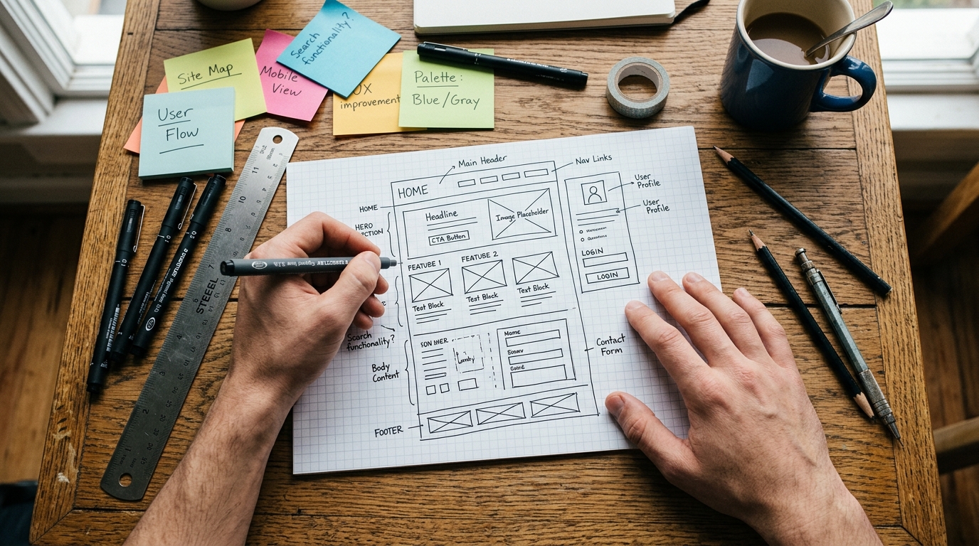 O que são wireframes e para que servem no design