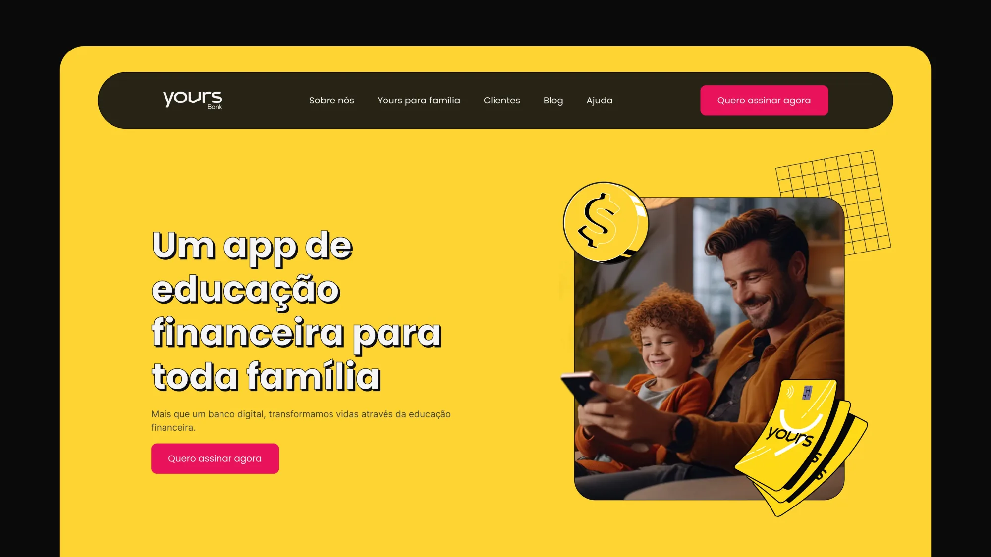 Projeto de UI/UX e Design: Yours Bank - Case study by Korbi Studio